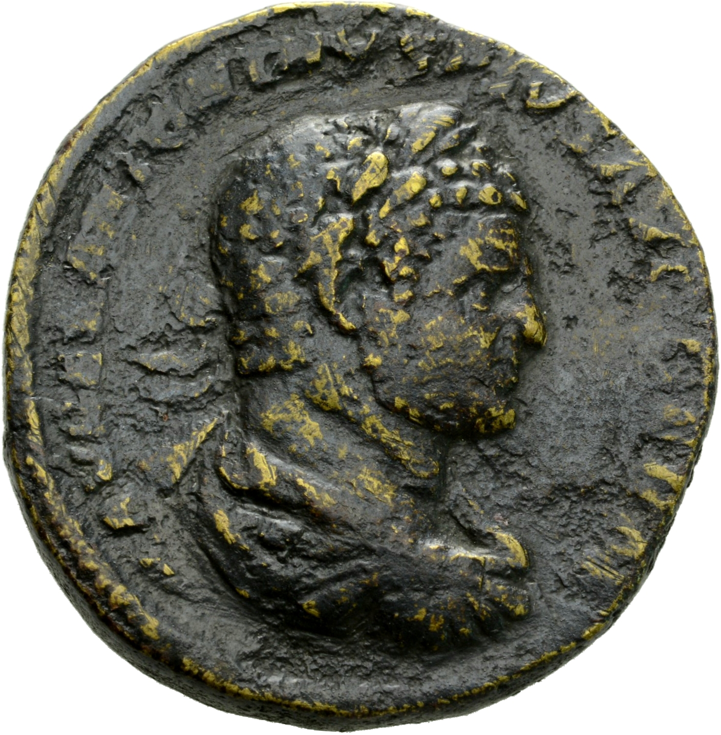 RIC IV Caracalla 572A Caracalla obverse, Bust of Caracalla, laureate, draped, cuirassed, right