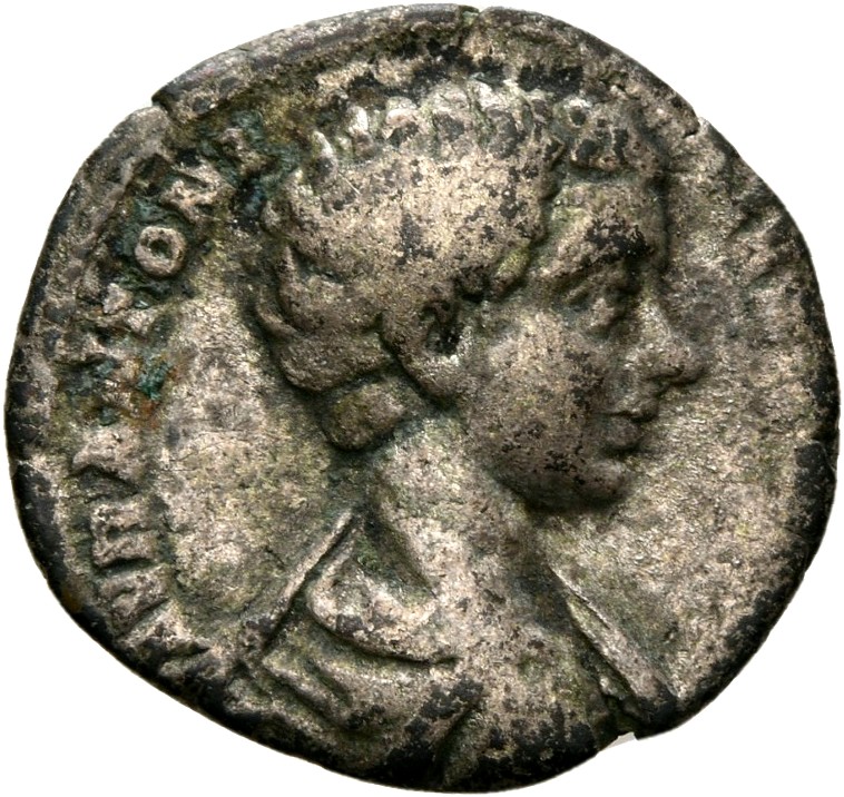 RIC IV Caracalla 5 (denarius) Caracalla obverse, Bust of Caracalla, bare-headed, draped, cuirassed, right