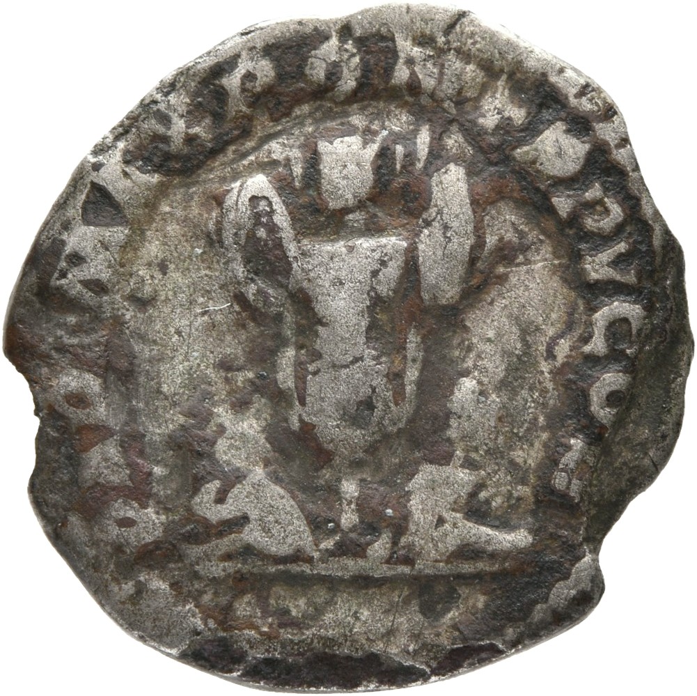 RIC IV Caracalla 64 Caracalla reverse, Two captives, seated back to back, mourning, left and right of central trophy