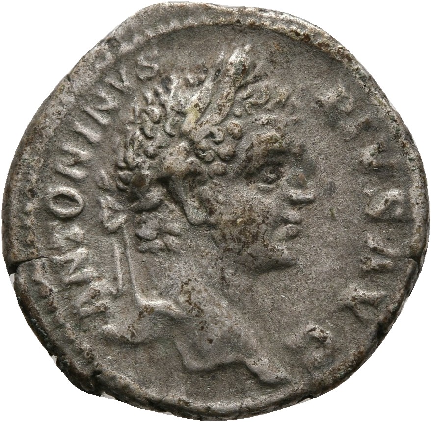 RIC IV Caracalla 88 Caracalla obverse, Head of Caracalla, laureate, right