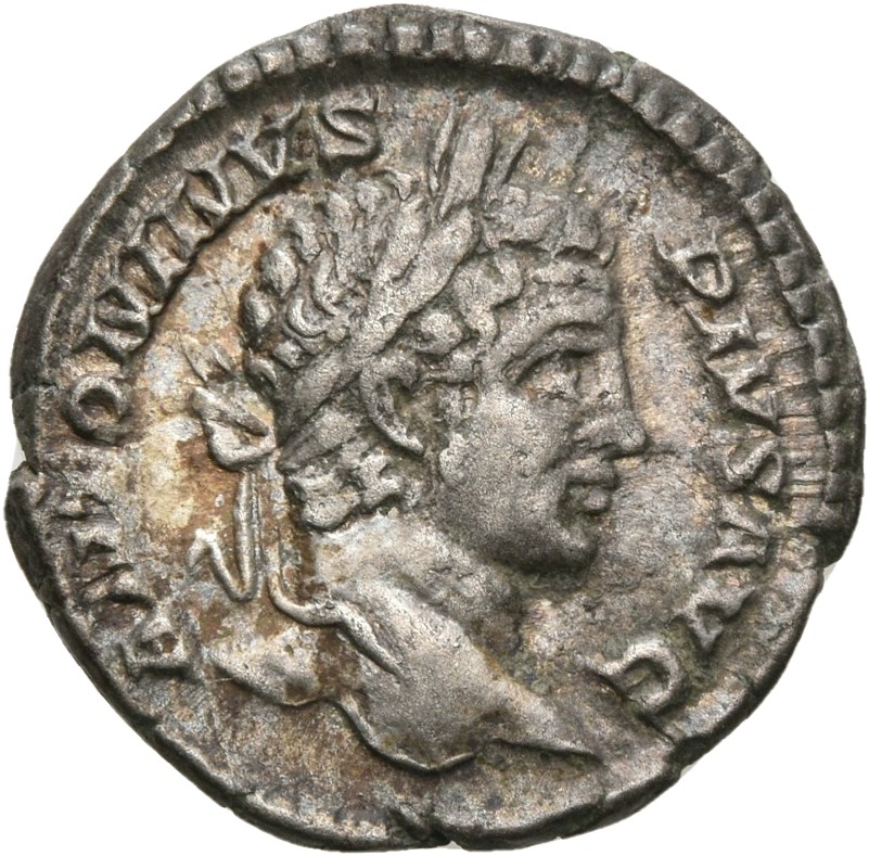 RIC IV Caracalla 95 Caracalla obverse, Head of Caracalla, laureate, right