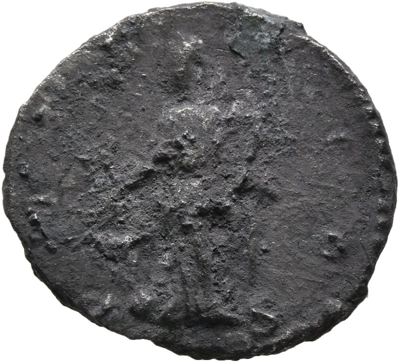 RIC IV Didius Julianus 2a (denarius) Didius Julianus reverse, Fortuna, draped, standing left, holding rudder set on globe ...
