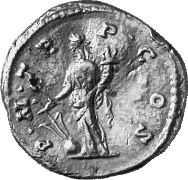 RIC IV Didius Julianus 2c Didius Julianus reverse, Fortuna, draped, standing left, holding rudder set on globe in right ha...