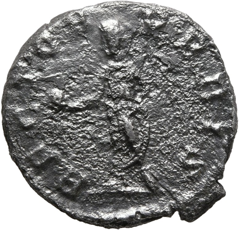 RIC IV Didius Julianus 3a (denarius) Didius Julianus reverse — Julianus, togate, standing left, holding globe in right han...