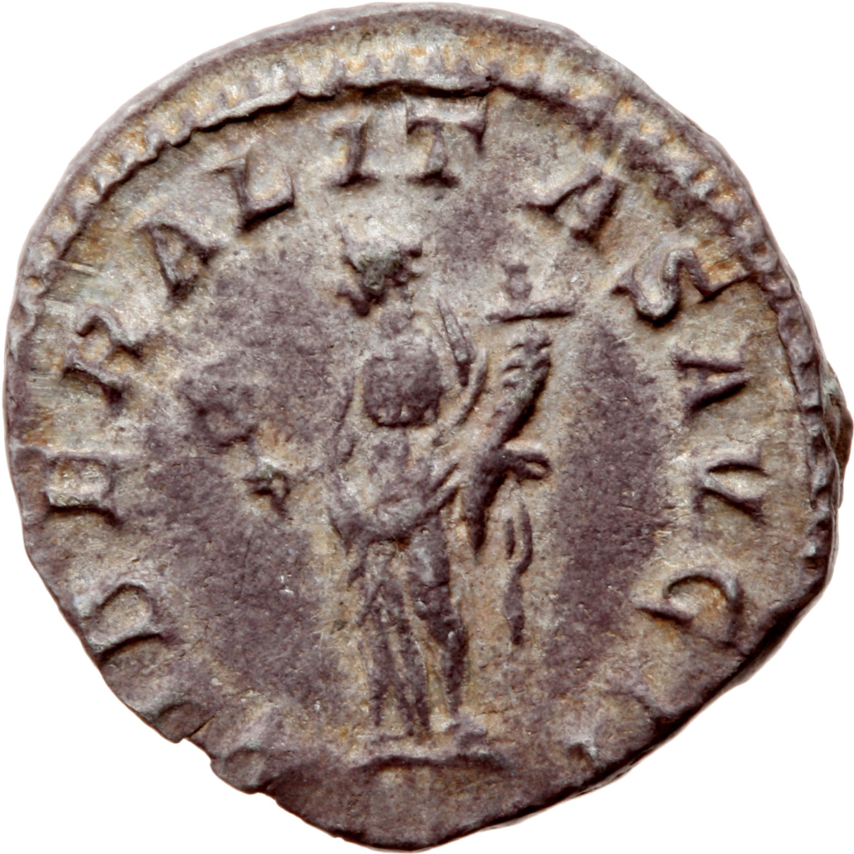 RIC IV Elagabalus 100 Elagabalus reverse — Liberalitas, draped, standing left, holding abacus in right hand and cornucopia...