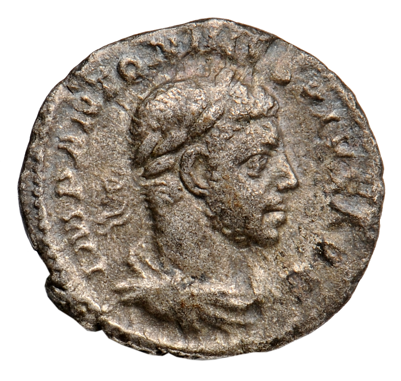 RIC IV Elagabalus 112 Elagabalus obverse, Bust of Elagabalus, laureate, draped, cuirassed, right