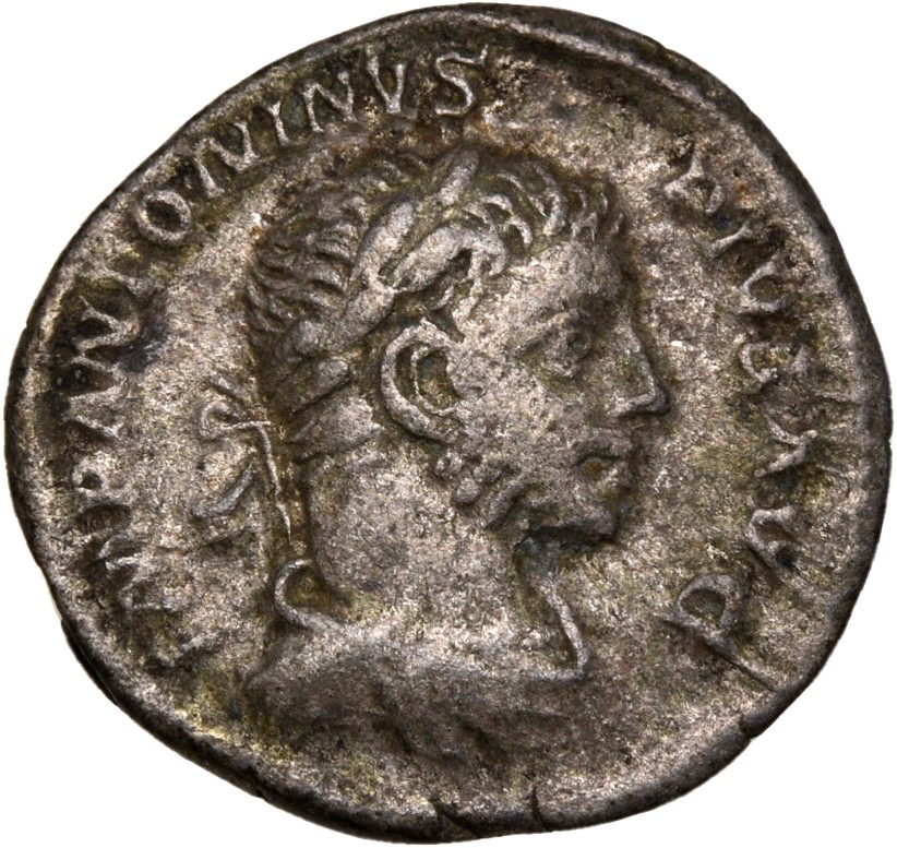 RIC IV Elagabalus 131 Elagabalus obverse — Bust of Elagabalus, usually horned, laureate, draped, right
