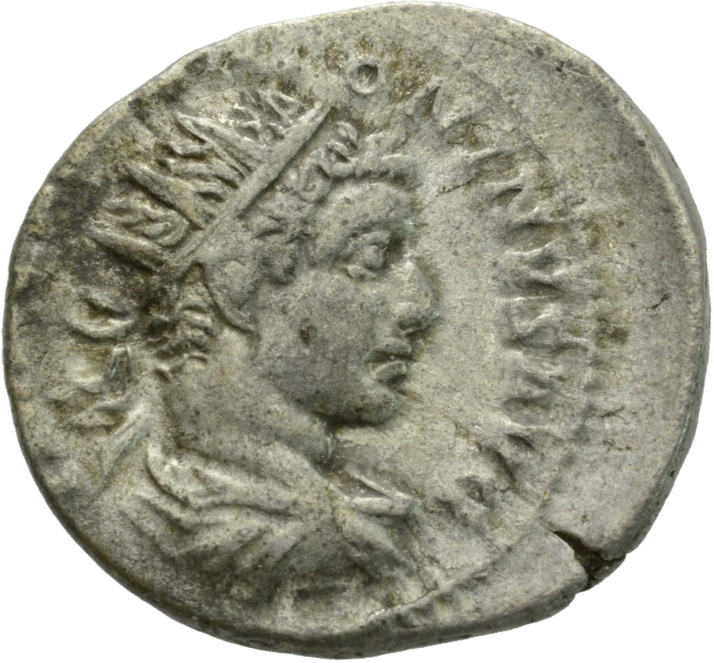 RIC IV Elagabalus 138e Elagabalus obverse, Bust of Elagabalus, radiate, draped, right