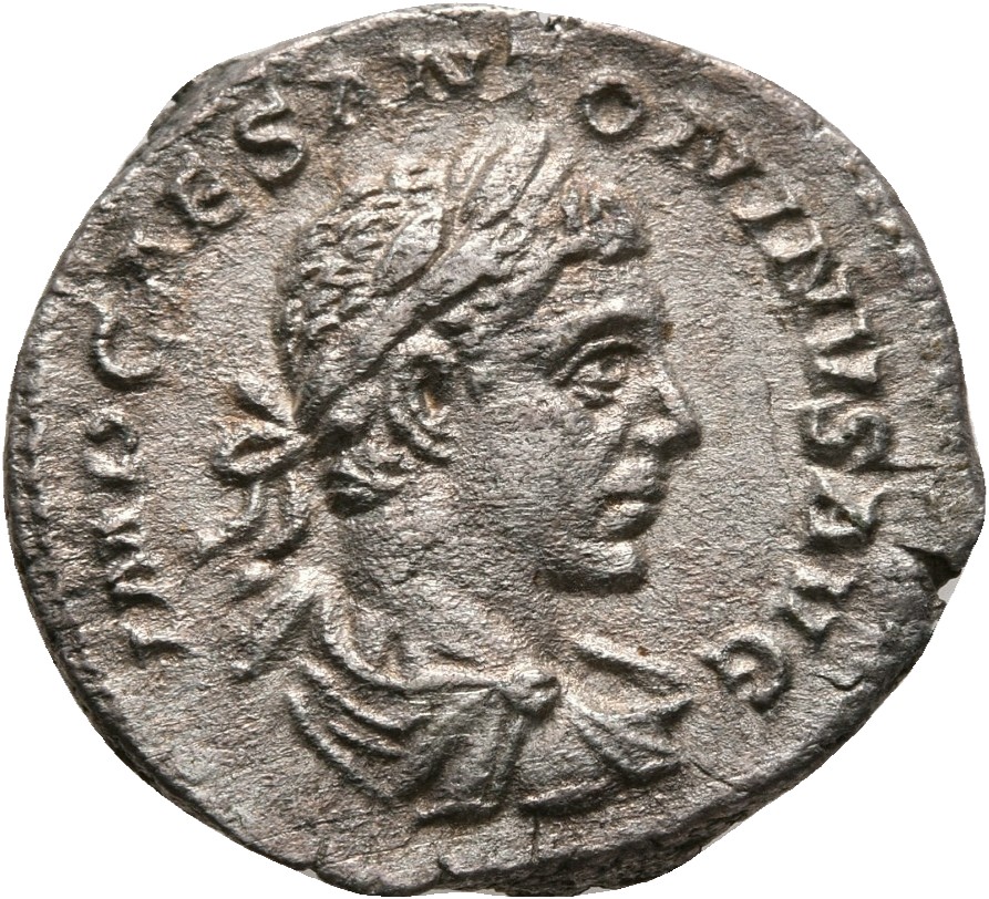 RIC IV Elagabalus 139d Elagabalus obverse — Bust of Elagabalus, laureate, draped, cuirassed, right
