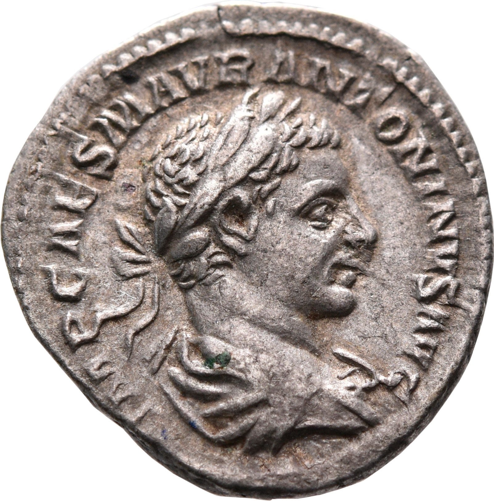 RIC IV Elagabalus 140b Elagabalus obverse — Bust of Elagabalus, laureate, draped, right