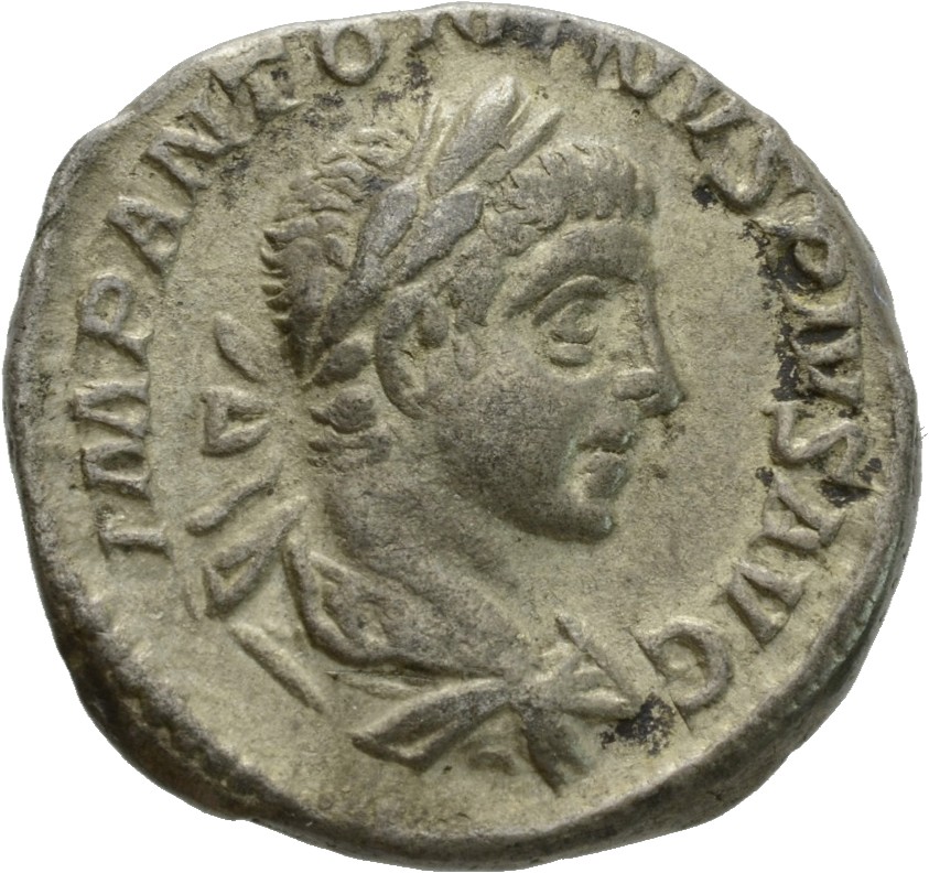 RIC IV Elagabalus 145b Elagabalus obverse, Bust of Elagabalus, laureate, draped, right