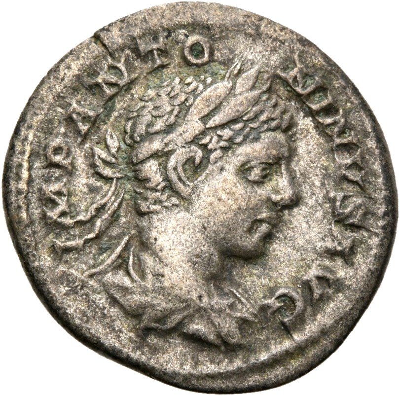 RIC IV Elagabalus 150b Elagabalus obverse, Bust of Elagabalus, laureate, draped, right