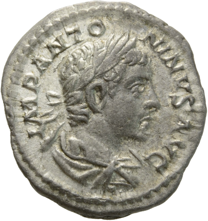 RIC IV Elagabalus 162 Elagabalus obverse, Bust of Elagabalus, laureate, draped, right