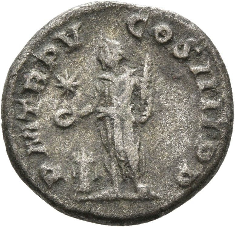 RIC IV Elagabalus 181 Elagabalus reverse, Elagabalus, in Syrian priestly robes, standing left, sacrificing out of patera i...