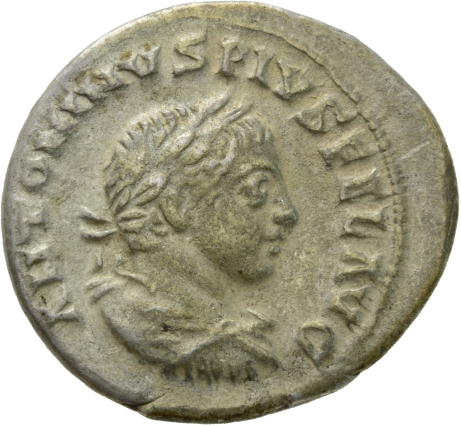 RIC IV Elagabalus 188a Elagabalus obverse, Head of Elagabalus, laureate, right