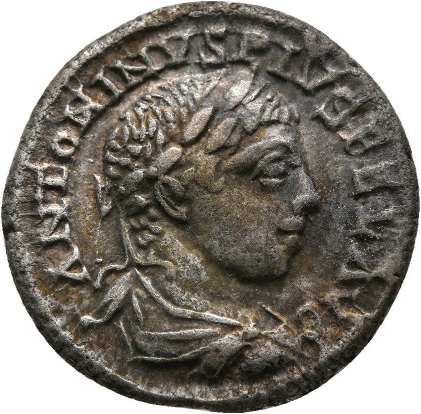 RIC IV Elagabalus 201d Elagabalus obverse, Bust of Elagabalus, laureate, draped, cuirassed, right