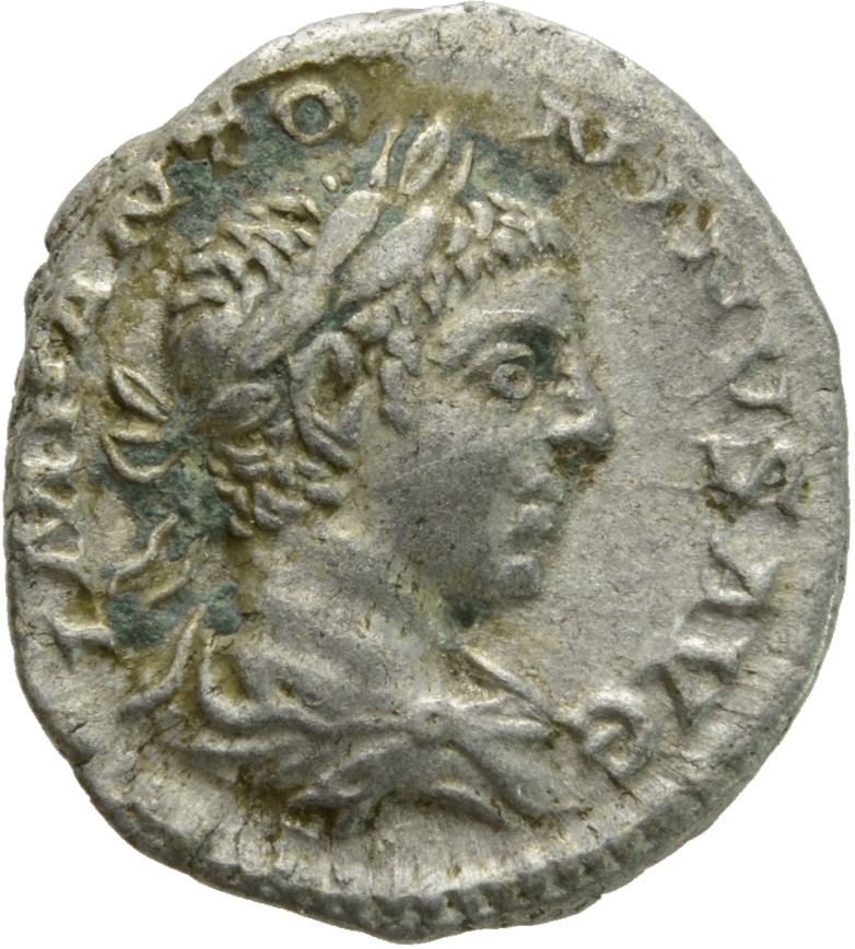 RIC IV Elagabalus 21 Elagabalus obverse, Bust of Elagabalus, laureate, draped, right