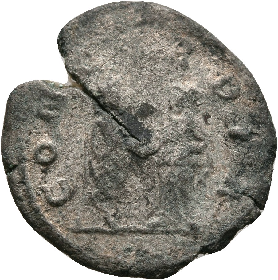 RIC IV Elagabalus 214 Elagabalus reverse, Elagabalus, togate, standing right, and Julia Paula, draped, standing left, clas...