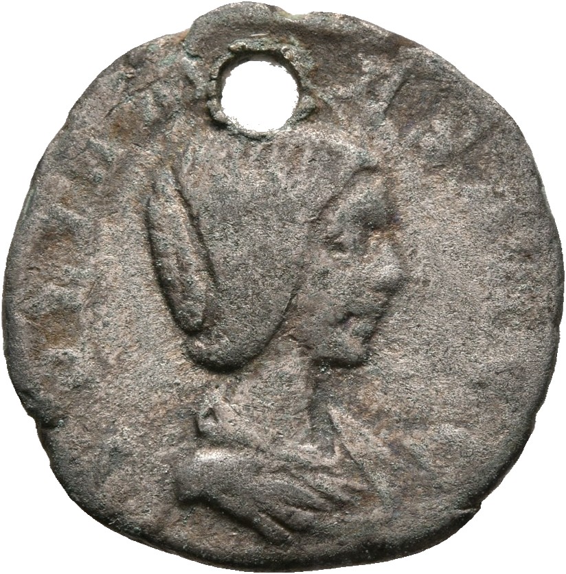 RIC IV Elagabalus 249 Elagabalus obverse, Bust of Julia Maesa, hair waved and turned up low at the back, draped, right