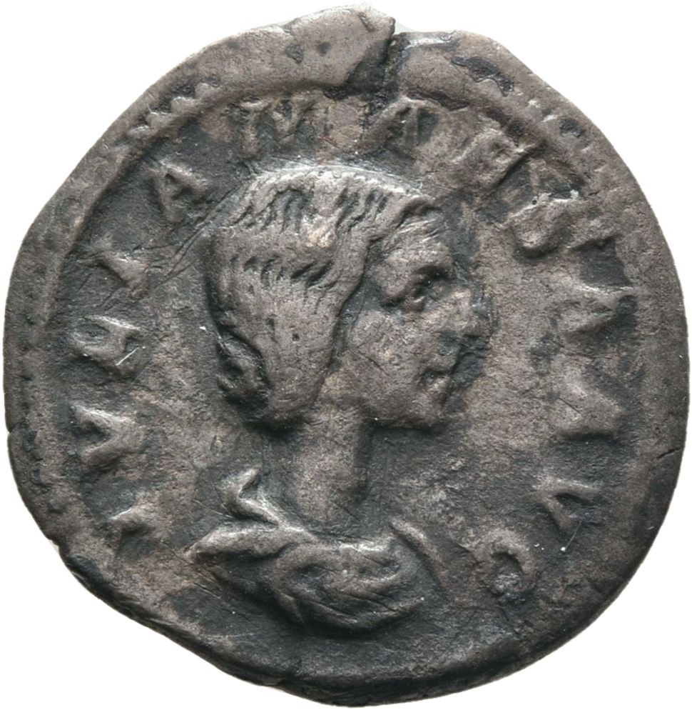 RIC IV Elagabalus 263 Elagabalus obverse, Bust of Julia Maesa, hair waved and turned up low at the back, draped, right