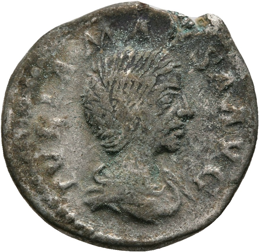 RIC IV Elagabalus 266 Elagabalus obverse, Bust of Julia Maesa, hair waved and turned up low at the back, draped, right