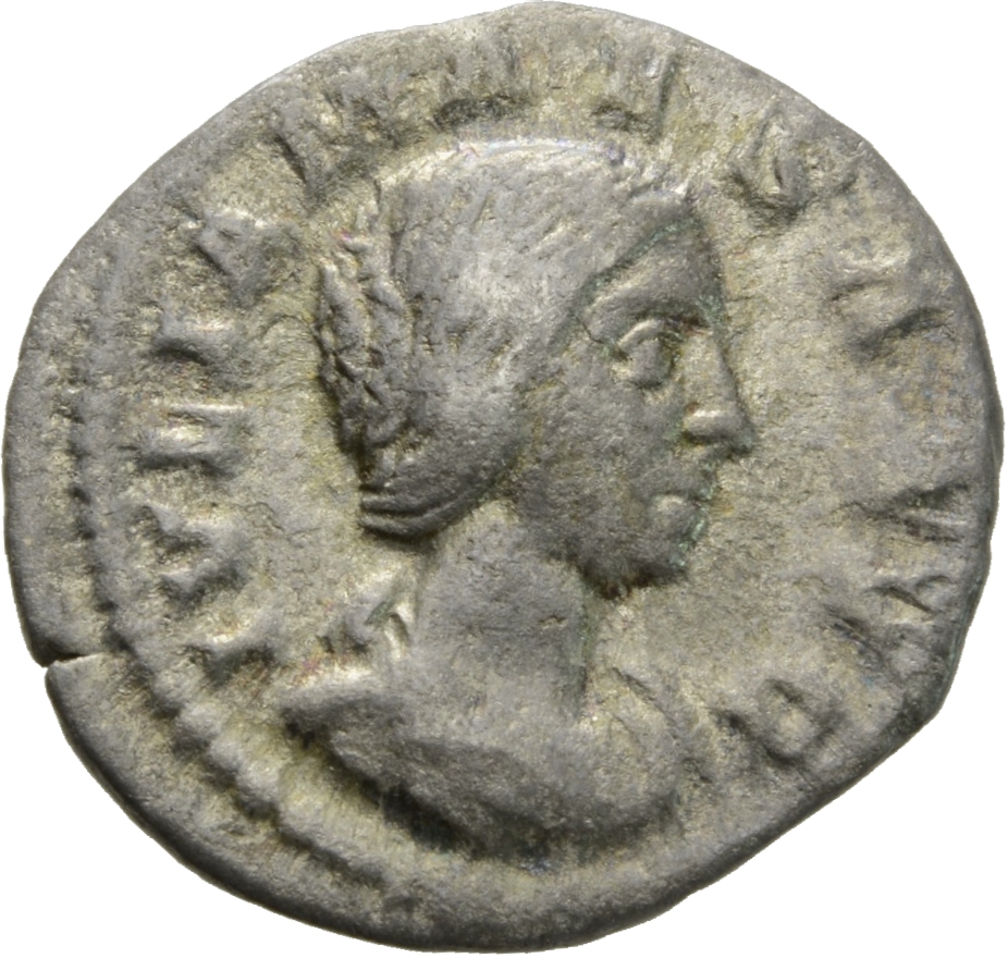 RIC IV Elagabalus 268 Elagabalus obverse, Bust of Julia Maesa, hair waved and turned up low at the back, draped, right