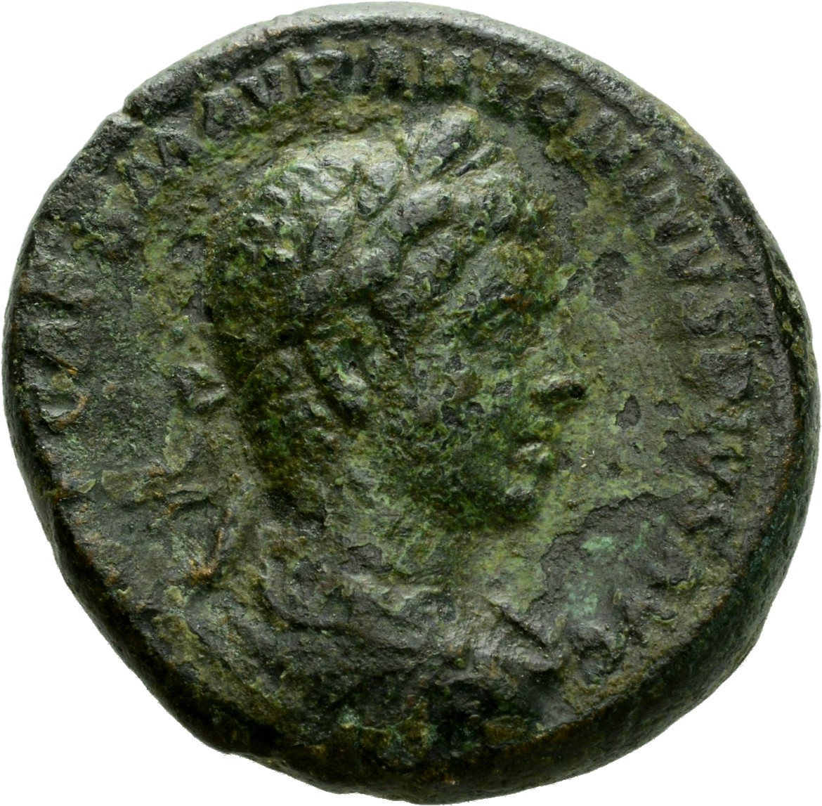 RIC IV Elagabalus 303 Elagabalus obverse, Bust of Elagabalus, laureate, draped, cuirassed, right