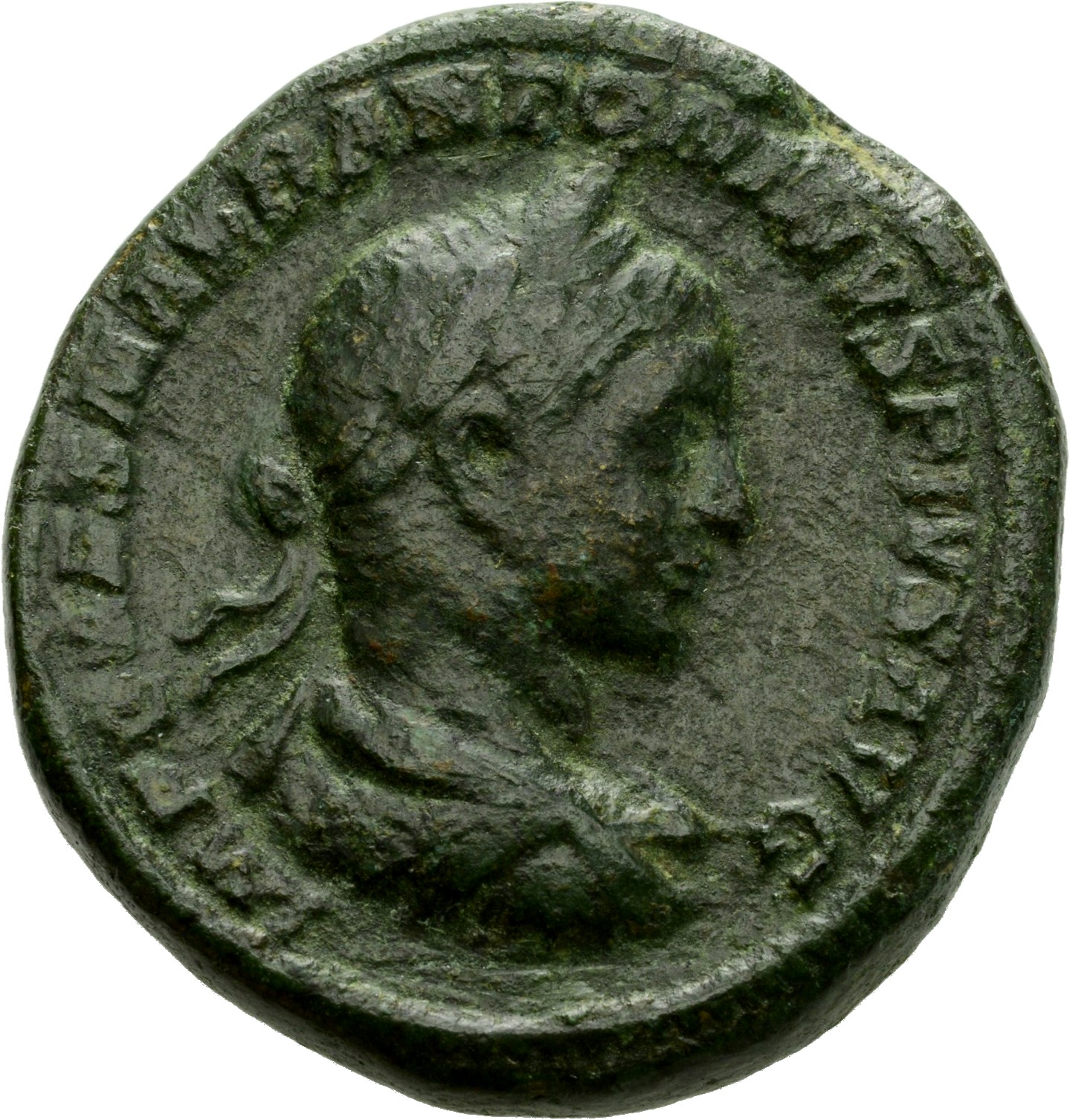 RIC IV Elagabalus 308b Elagabalus obverse, Bust of Elagabalus, laureate, draped, right