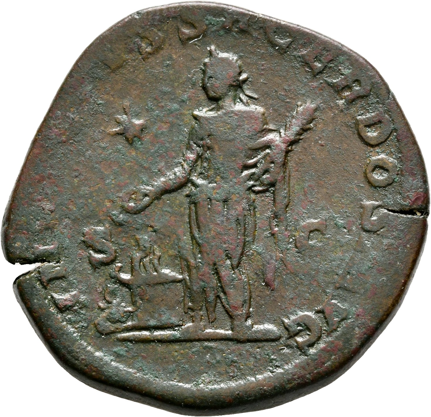 RIC IV Elagabalus 350 Elagabalus reverse, Elagabalus, in Syrian priestly robes, standing right, sacrificing out of patera ...
