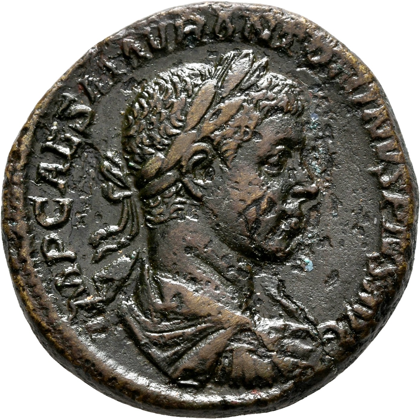 RIC IV Elagabalus 353 Elagabalus obverse, Bust of Elagabalus, laureate, draped, cuirassed, right