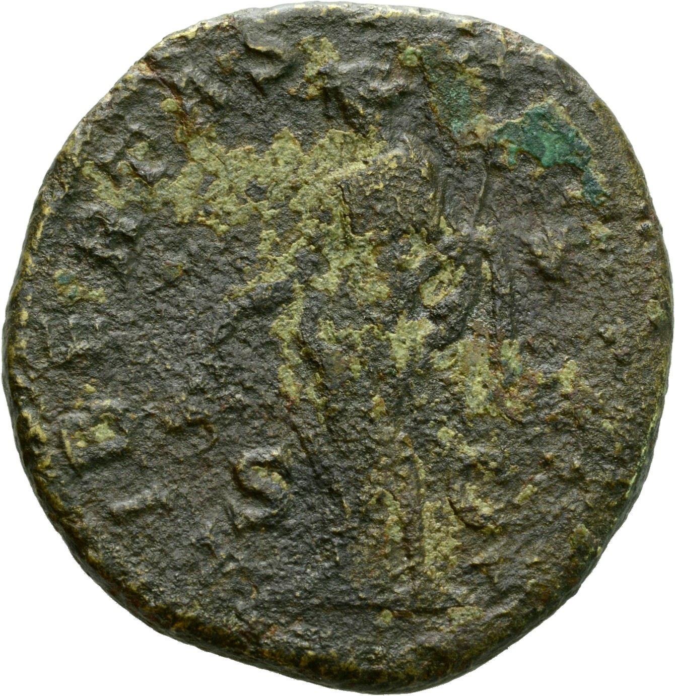 RIC IV Elagabalus 358d Elagabalus reverse, Libertas, draped, standing left, holding pileus in extended right hand and vert...