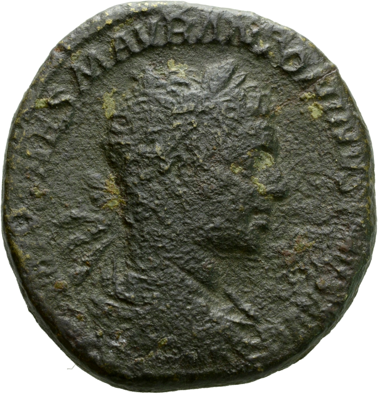 RIC IV Elagabalus 358d Elagabalus obverse, Bust of Elagabalus, laureate, draped, cuirassed, right