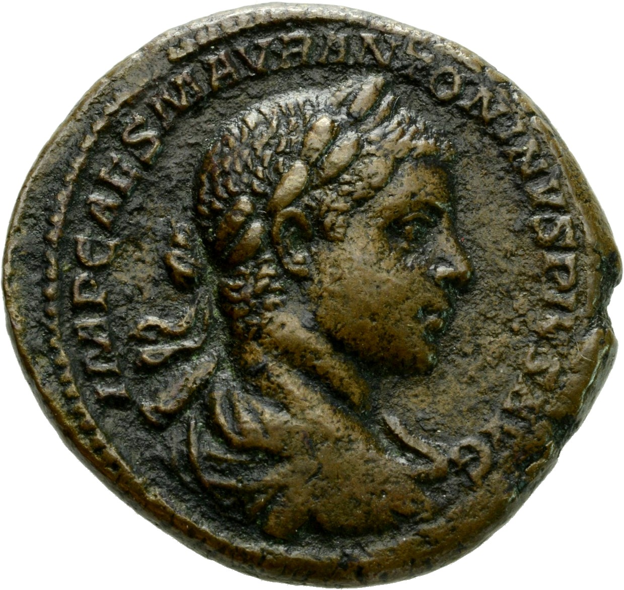 RIC IV Elagabalus 364b Elagabalus obverse, Bust of Elagabalus, laureate, draped, right
