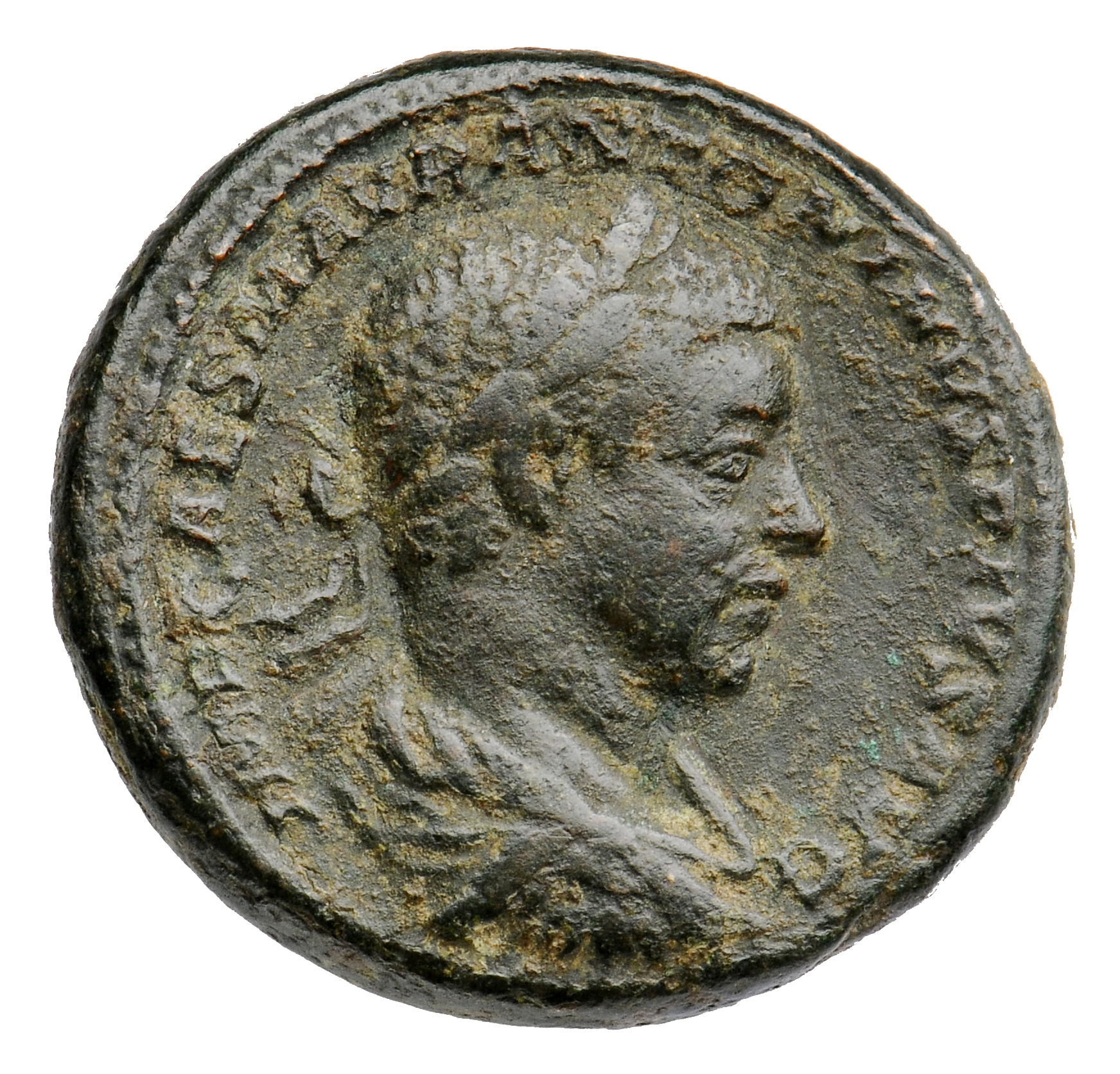 RIC IV Elagabalus 364d Elagabalus obverse, Bust of Elagabalus, laureate, draped, cuirassed, right