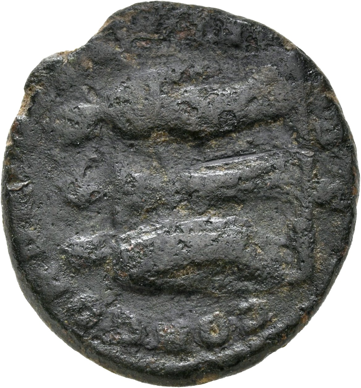 RIC IV Elagabalus 387 Elagabalus reverse, Elagabalus, togate, and Julia Paula, draped, standing right and left, facing eac...