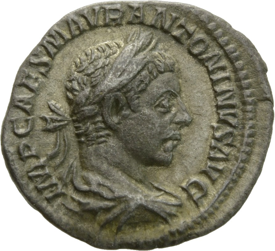 RIC IV Elagabalus 3b Elagabalus obverse, Bust of Elagabalus, laureate, draped, right