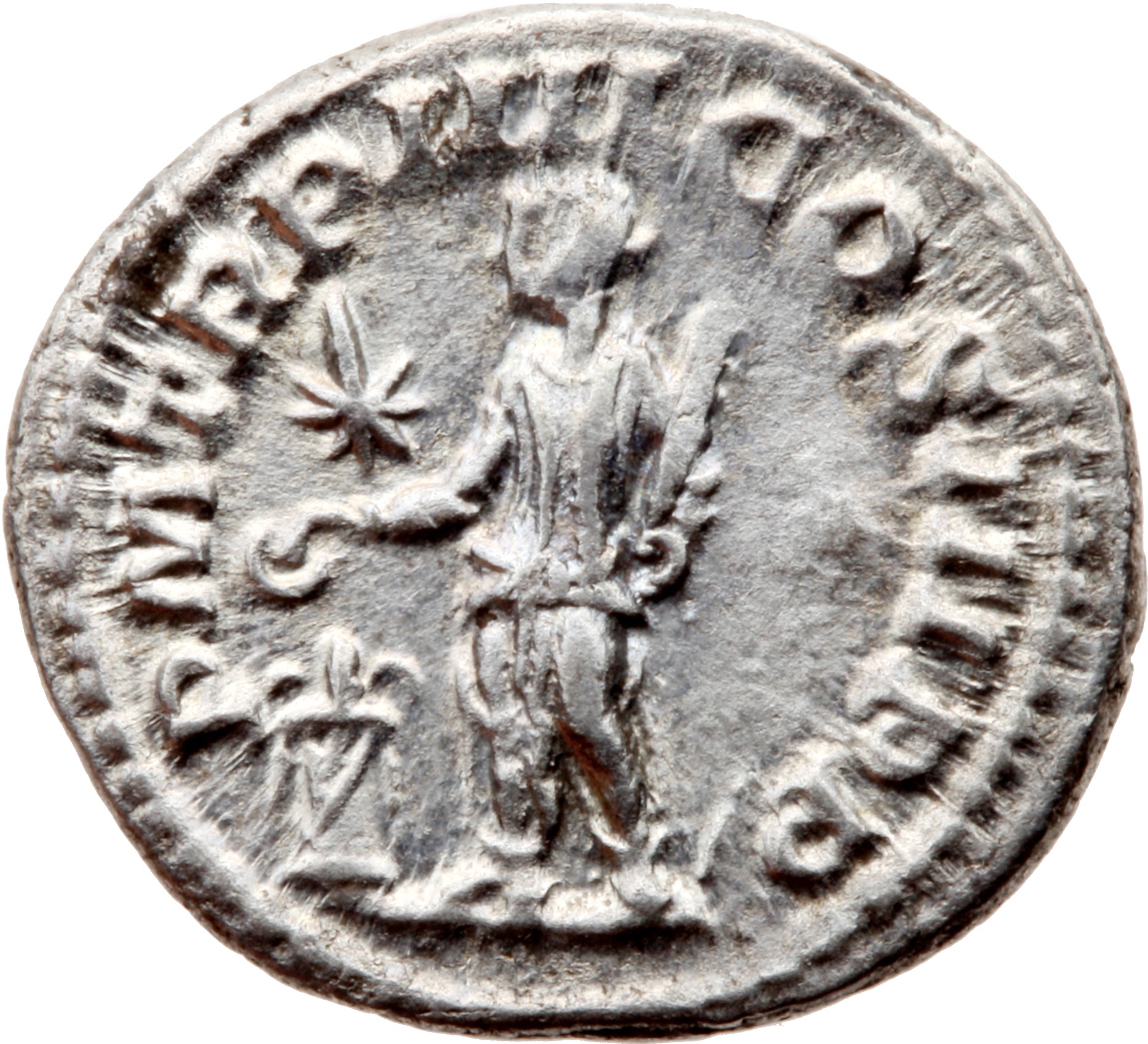RIC IV Elagabalus 46b Elagabalus reverse, Elagabalus, in Syrian priestly robes, standing left, sacrificing out of patera i...