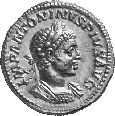 RIC IV Elagabalus 61c Elagabalus obverse, Bust of Elagabalus, laureate, cuirassed, right