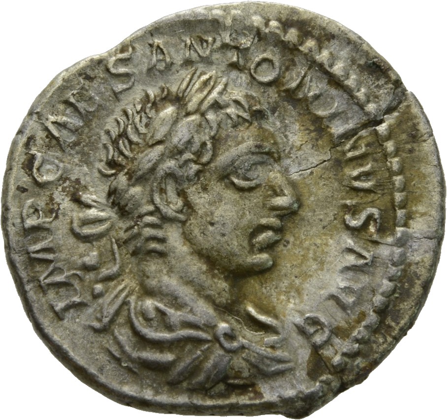 RIC IV Elagabalus 68b Elagabalus obverse, Bust of Elagabalus, laureate, draped, right