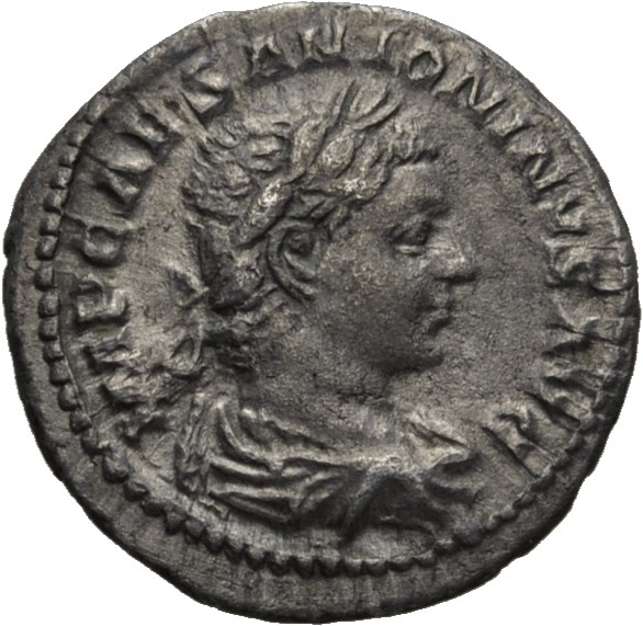RIC IV Elagabalus 68b Elagabalus obverse, Bust of Elagabalus, laureate, draped, right