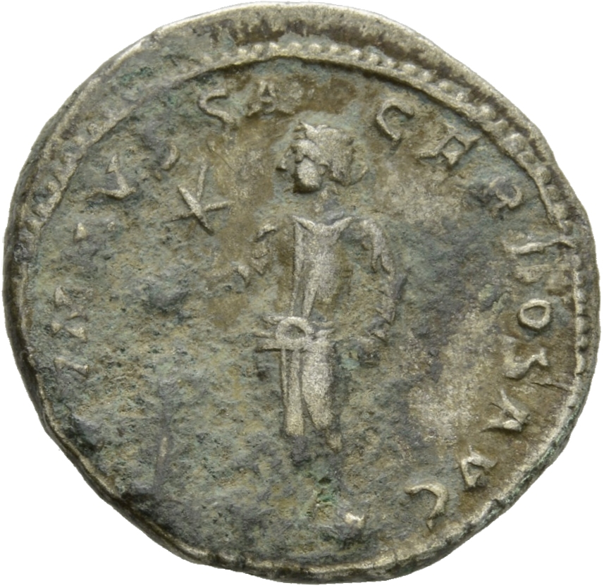 RIC IV Elagabalus 88b Elagabalus reverse, Elagabalus, in Syrian priestly robes, standing left, sacrificing out of patera i...