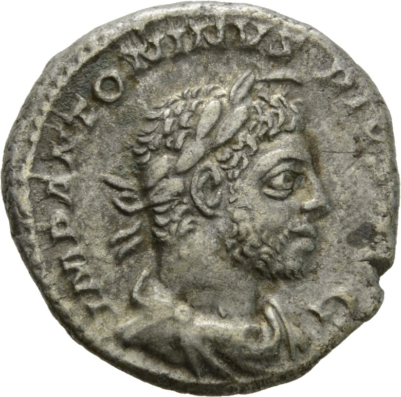 RIC IV Elagabalus 88b Elagabalus obverse, Bust of Elagabalus, usually horned, laureate, draped, right