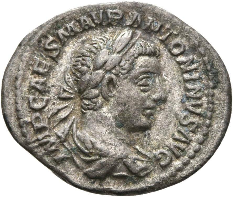 RIC IV Elagabalus 8b Elagabalus obverse, Bust of Elagabalus, laureate, draped, right