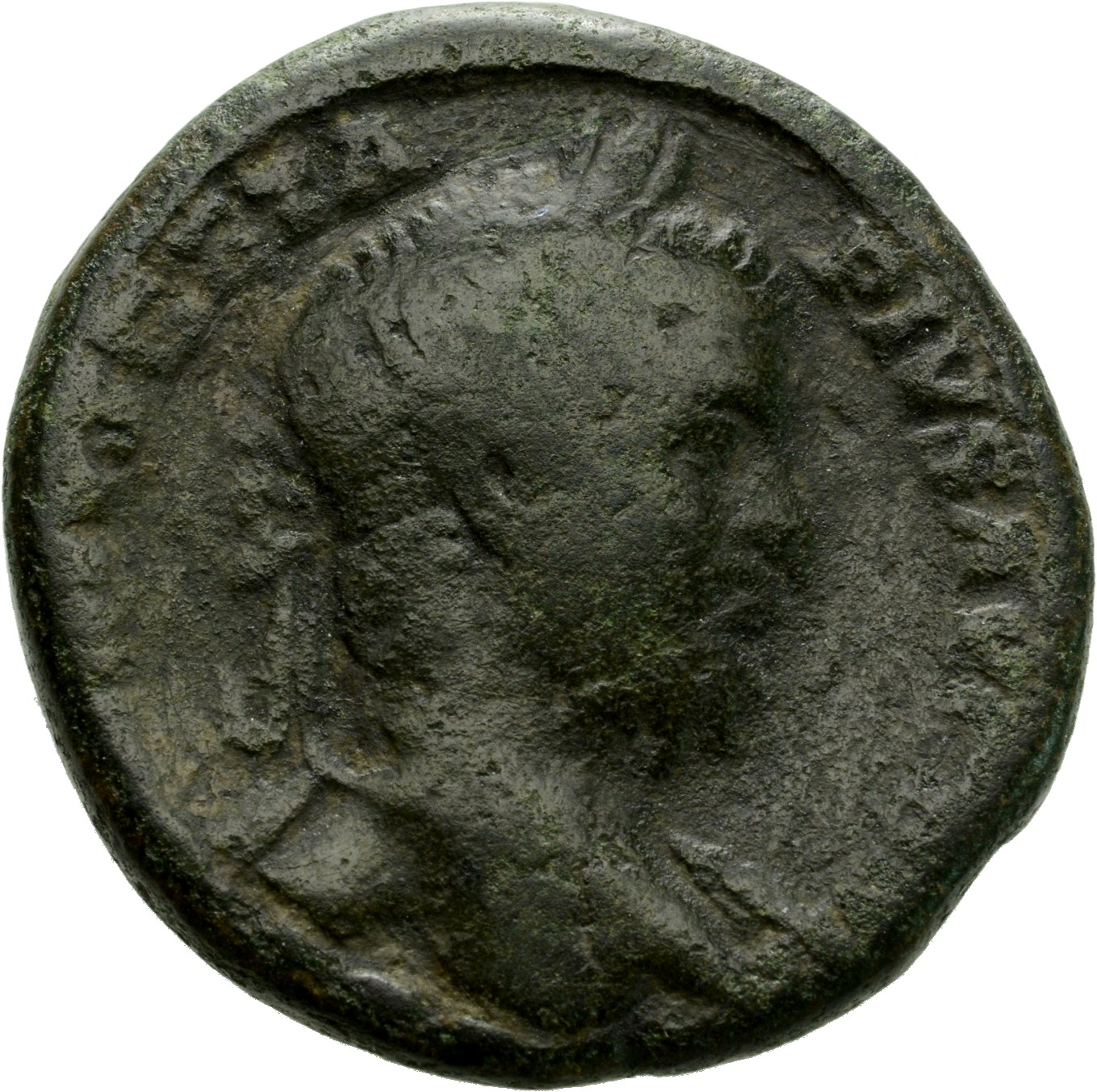 RIC IV Geta 168A Geta obverse, Head of Geta, laureate, bearded, right