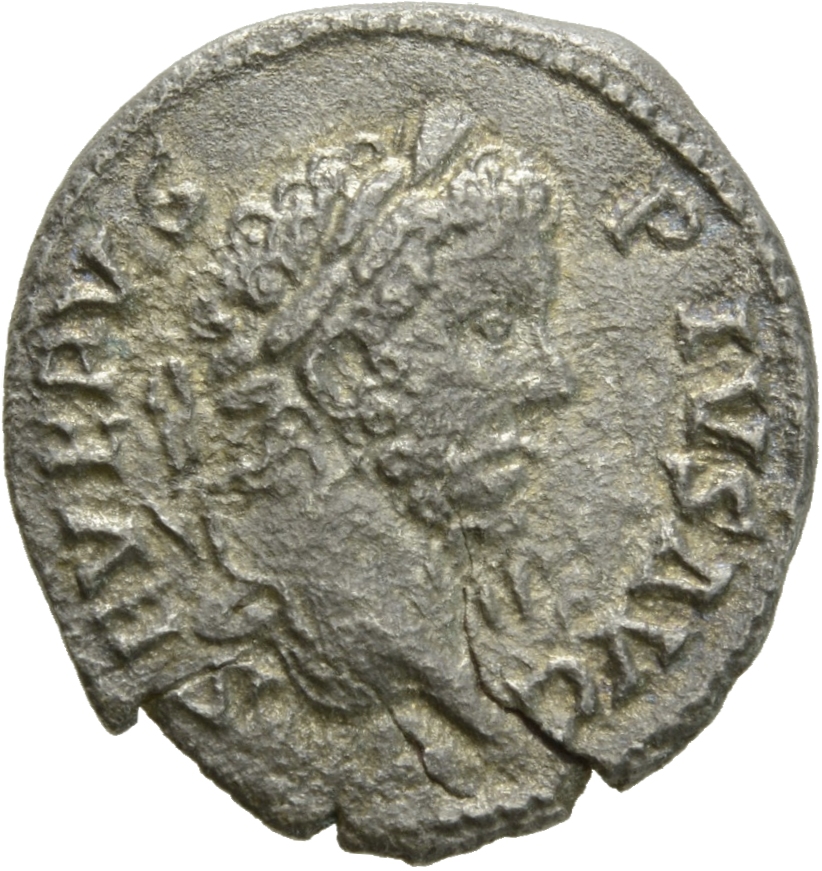 RIC IV Geta 69A (denarius) Geta obverse, Head of Geta, laureate, right