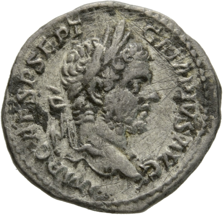 Septimius Severus obverse — Head of Geta, laureate, right