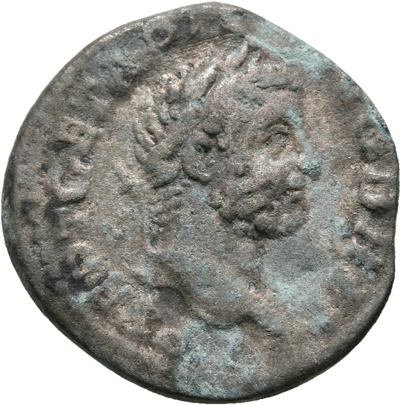 RIC IV Geta 77 Geta obverse — Head of Geta, laureate, bearded, right