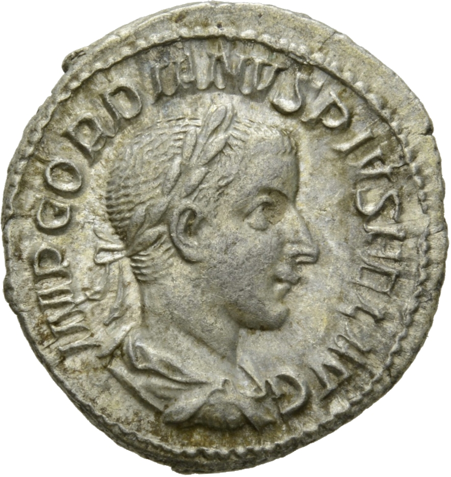 RIC IV Gordian III 111 Gordian III obverse, Bust of Gordian III, laureate, draped, cuirassed, right