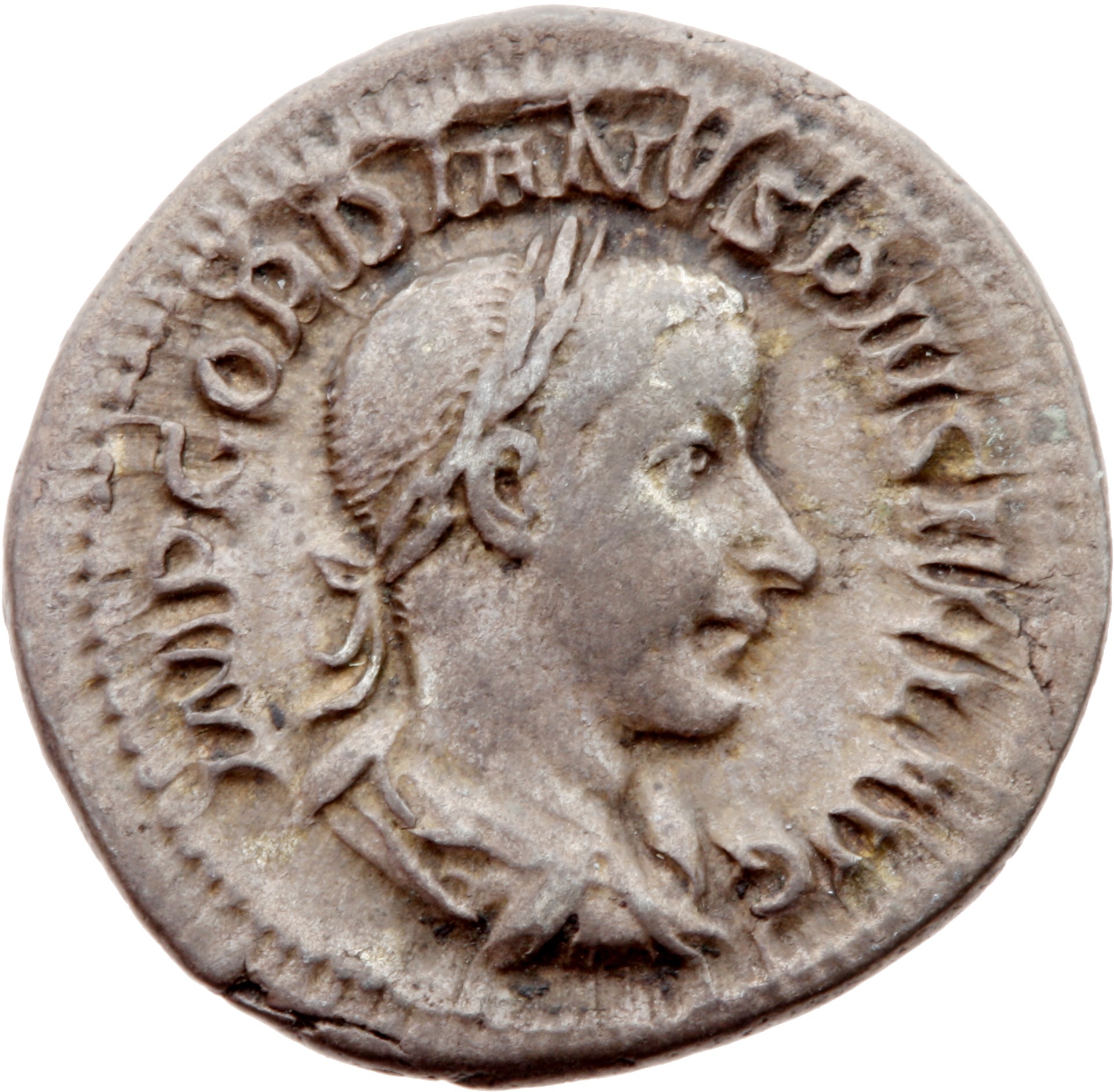 RIC IV Gordian III 130 Gordian III obverse — Bust of Gordian III, laureate, draped, cuirassed, right