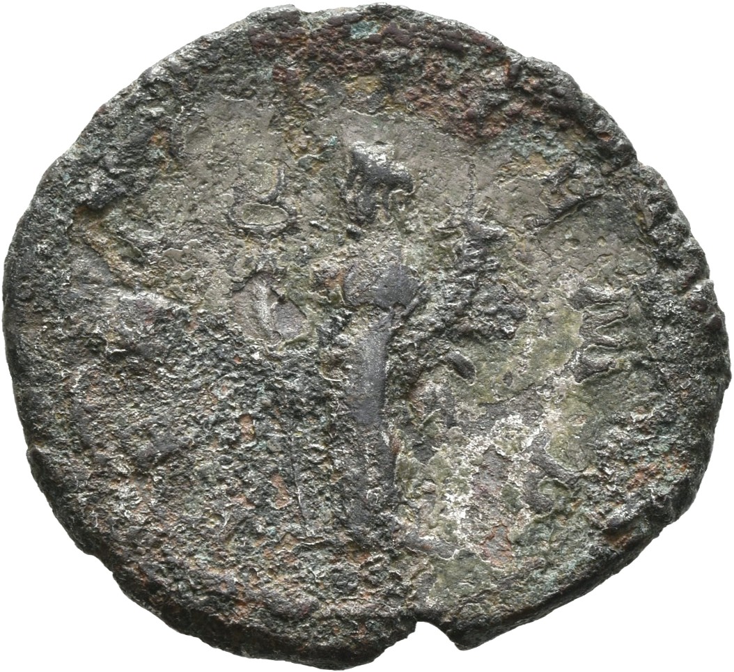 RIC IV Gordian III 140 Gordian III reverse, Felicitas, draped, standing left, holding long caduceus in right hand and corn...